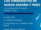 Los virreinatos de la Nueva España y Perú.
