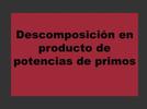 Descomposición en factores primos
