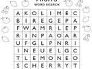 Fruits. Word search