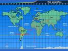 Planisferio con coordenadas geográficas 