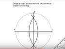 Construir un cuadrado inscrito en una circunferencia utilizando la mediatriz.