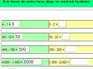 Desarrollo de procedimientos mentales de resta de dígitos y múltiplos de 10 menos un dígito, etc., que faciliten los cálculos de operaciones más complejas