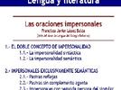 Las oraciones impersonales
