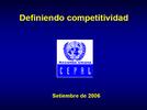 Vamos a definir la competitividad