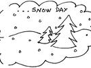 Ejemplo de tira cómica. Snow day