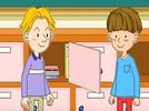 Diálogo de amigos en la escuela