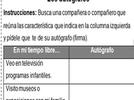 Juego:  Los autógrafos
