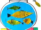 Peceras con peces dorados