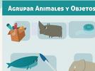 Agrupar animales, objetos y alimentos