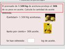 Actividades: porcentajes
