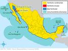 Localización del territorio nacional en mapas del mundo