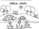 Imagen para colorear de cerca de… lejos de…