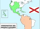 Los virreinatos de España y Perú.