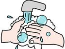 Con agua y jabón