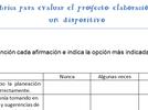 Evaluación del proyecto: elaboración de un dispositivo