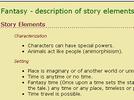 Characterization, setting, plot , theme