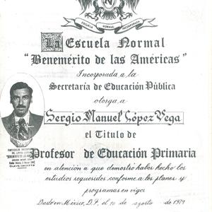 Sergio Manuel Lopez Vega